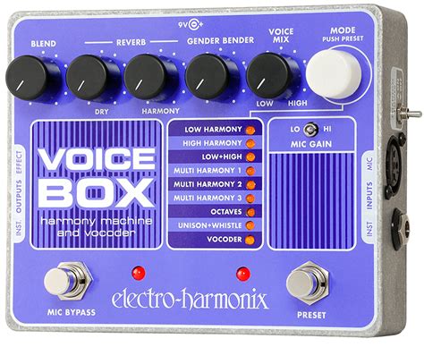 electro harmonix voice box harmony vocal processor|ehx voice box.